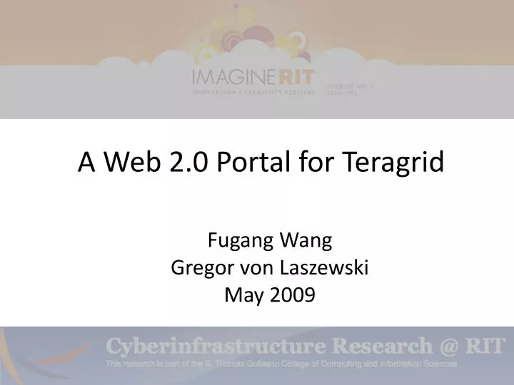 a web 2 0 portal for teragrid