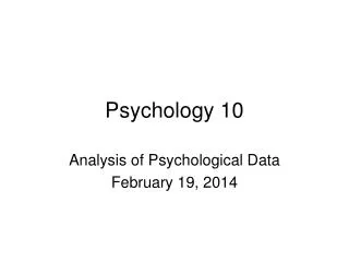 Psychology 10