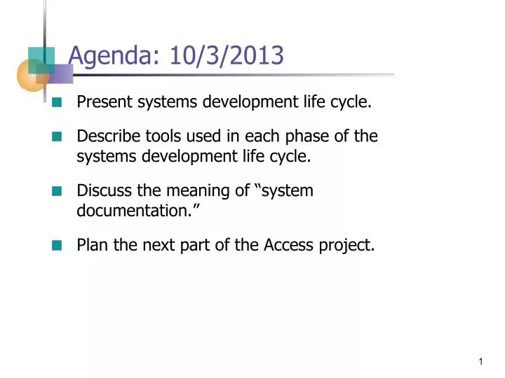 agenda 10 3 2013