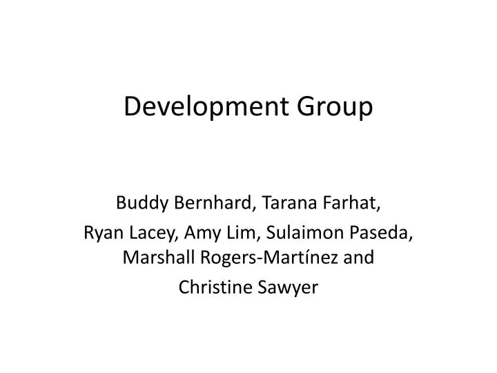 development group