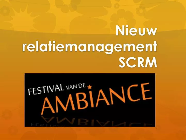 nieuw relatiemanagement scrm