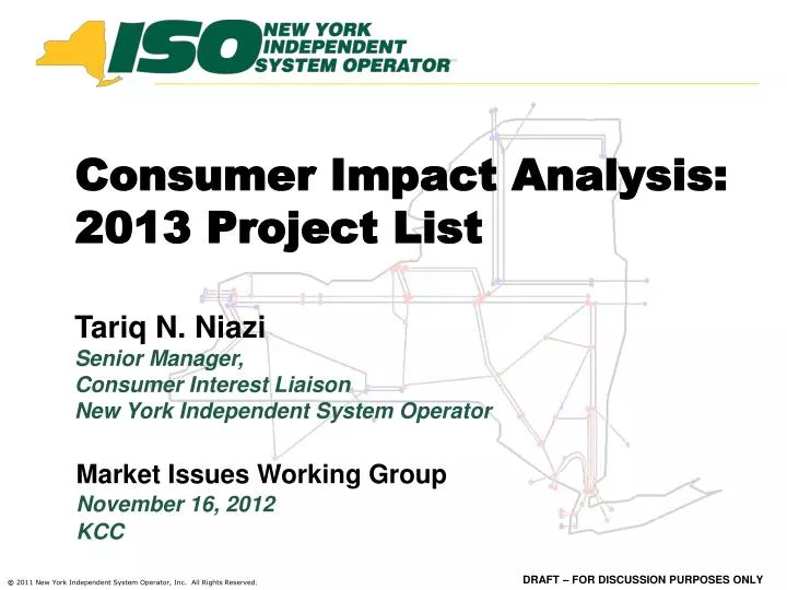 consumer impact analysis 2013 project list