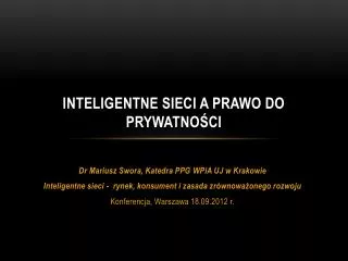 inteligentne sieci a prawo do prywatno ci