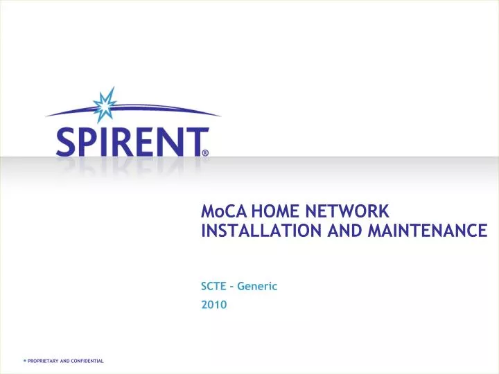 moca home network installation and maintenance