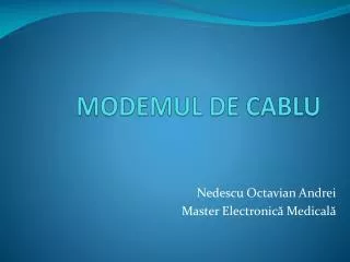 MODEMUL DE CABLU