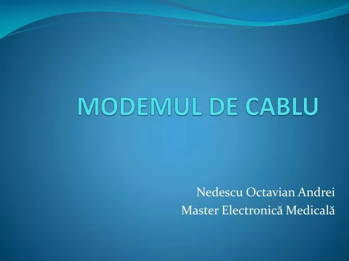 modemul de cablu