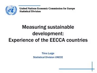 Measuring sustainable development: Experience of the EECCA countries