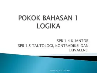 pokok bahasan 1 logika