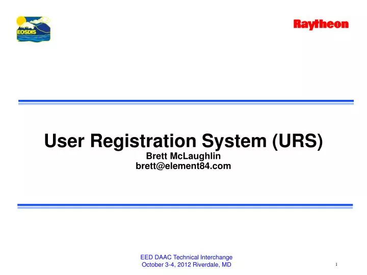 user registration system urs brett mclaughlin brett@element84 com