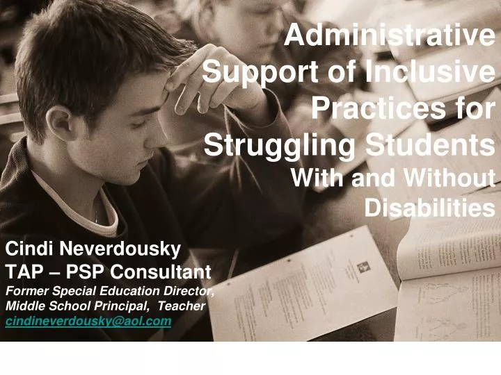 administrative support of inclusive practices for struggling students with and without disabilities