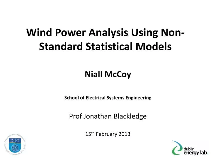 wind power analysis using non standard statistical models