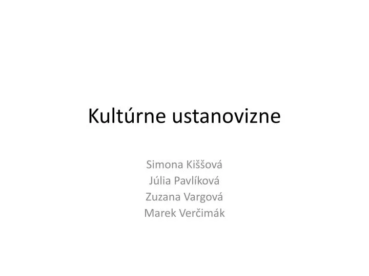 kult rne ustanovizne