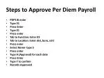 Steps to Approve Per Diem Payroll - slide 1