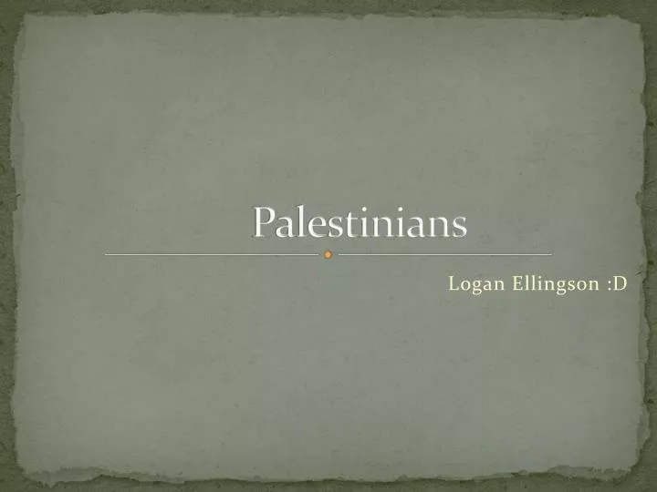 palestinians
