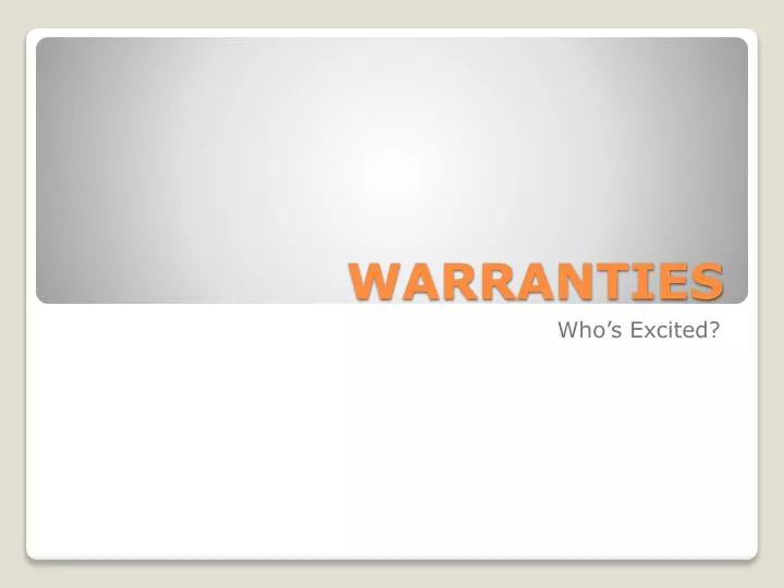 warranties