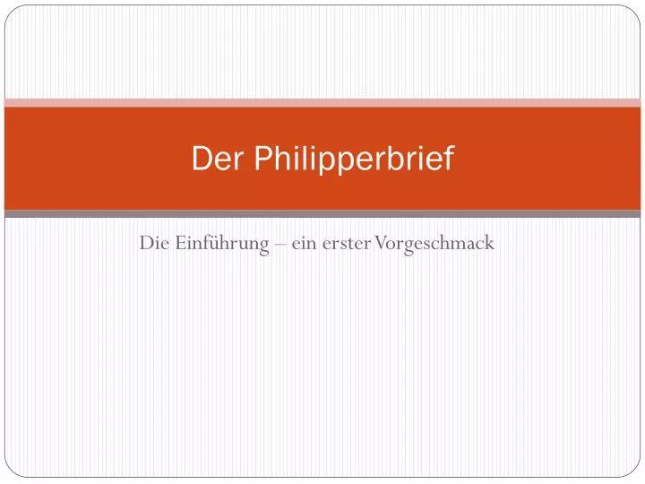 der philipperbrief