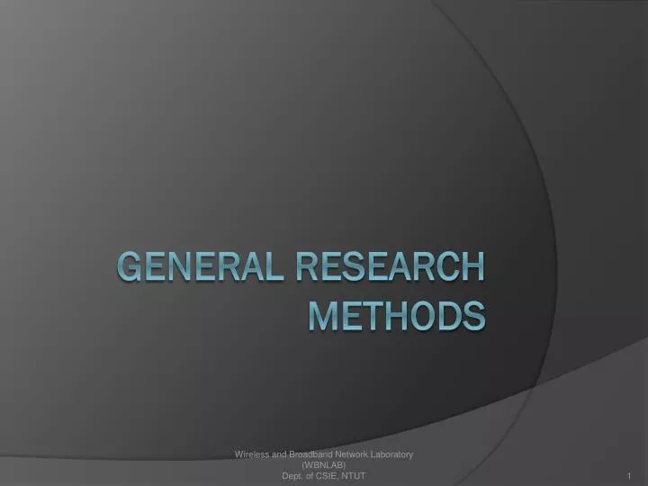general research methods