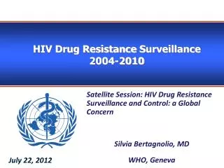 HIV Drug Resistance S urveillance 2004-2010