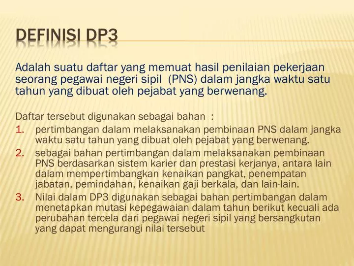 definisi dp3