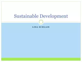 Sustainable Development