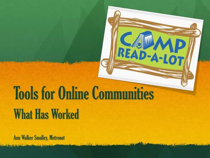 tools for online communities