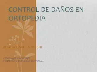 control de da os en ortopedia