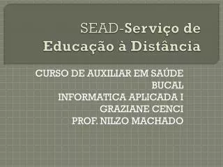 sead servi o de educa o dist ncia