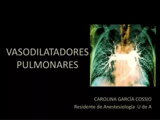 vasodilatadores pulmonares