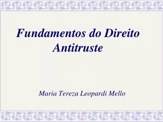 fundamentos do direito antitruste