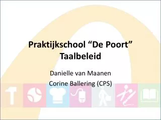 praktijkschool de poort taalbeleid