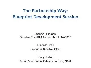 The Partnership Way: Blueprint Development Session