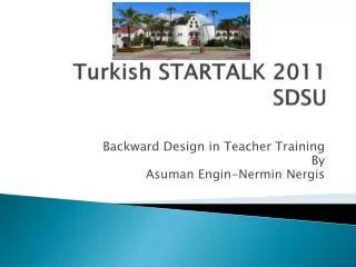 Turkish STARTALK 2011 SDSU