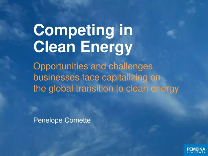 competing in clean energy
