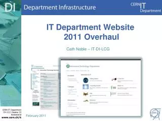 IT Department Website 2011 Overhaul