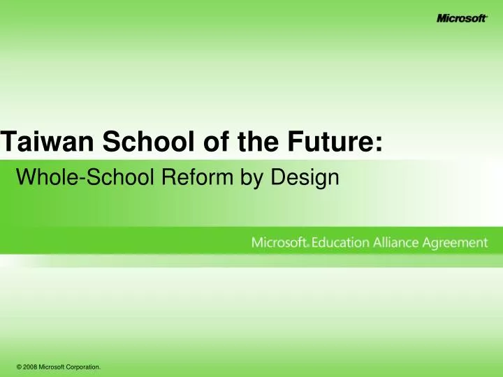 taiwan school of the future whole school reform by design