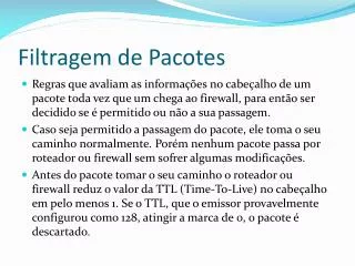 filtragem de pacotes