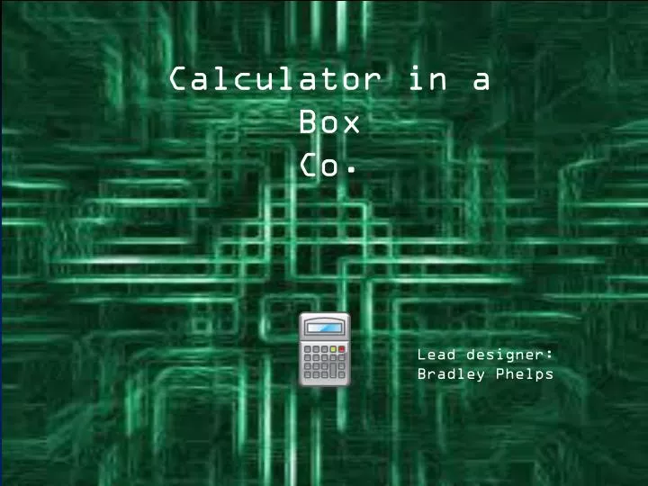 c alculator in a box co