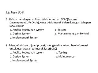 latihan soal