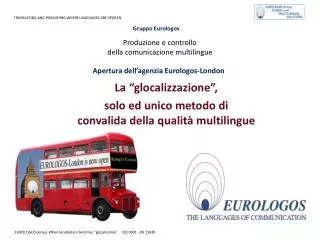 produzione e controllo della comunicazione multilingue