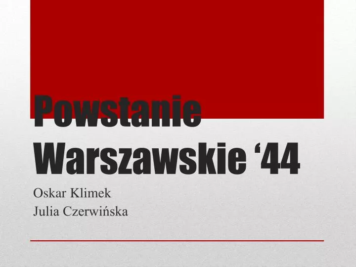 powstanie warszawskie 44