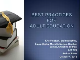 Best practices for adult education