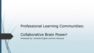 Professional Learning Communities: Collaborative Brain Power!