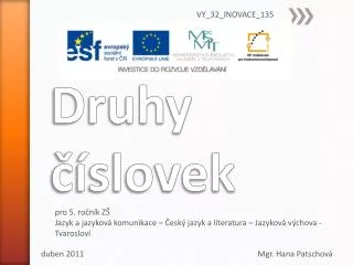 druhy slovek