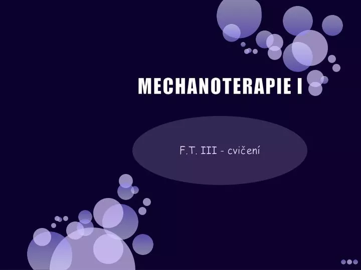 mechanoterapie i