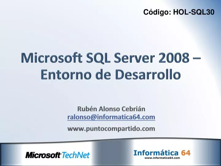 microsoft sql server 2008 entorno de desarrollo
