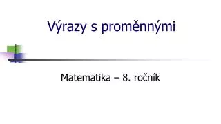 v razy s prom nn mi