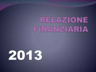 relazione f inanziaria