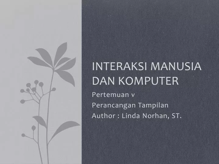 interaksi manusia dan komputer