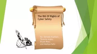 The Bill Of Rights of Cyber Safety