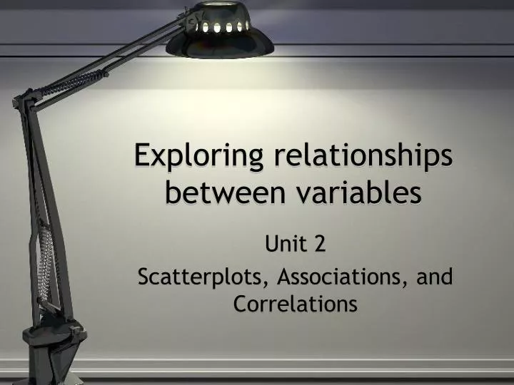 exploring relationships between variables
